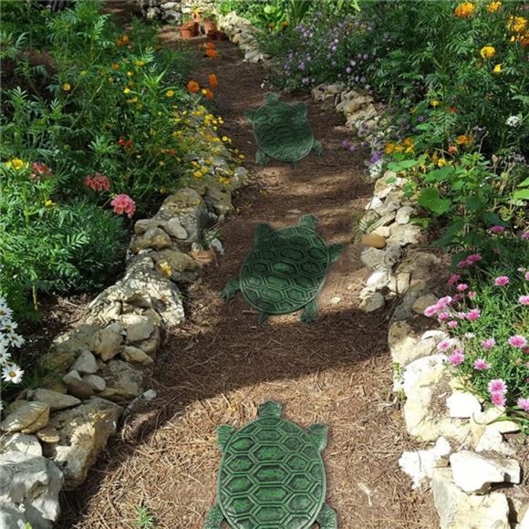 Cast Iron Stepping Stone, Turtle Stepping Stone, Decorative Tortoise Flagstone - Picture 5 of 7